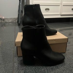 Black ankle booties